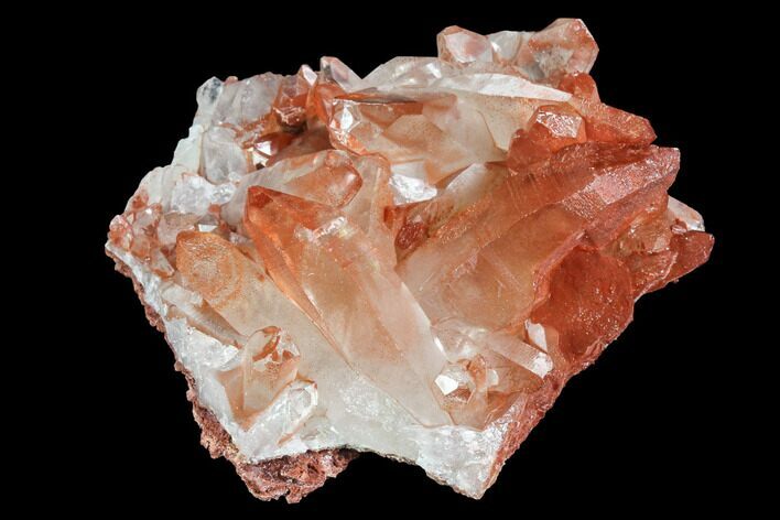 Natural, Red Quartz Crystal Cluster - Morocco #101027